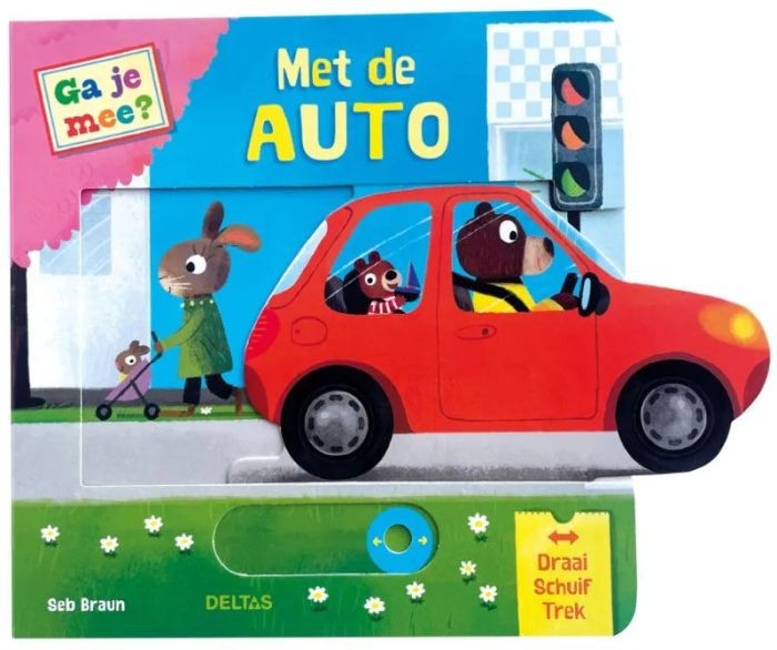 Kartonboek Ga Je Mee? - Met De Auto | Deltas