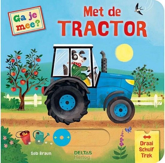 Kartonboekje Ga Je Mee? - Met De Tractor | Deltas