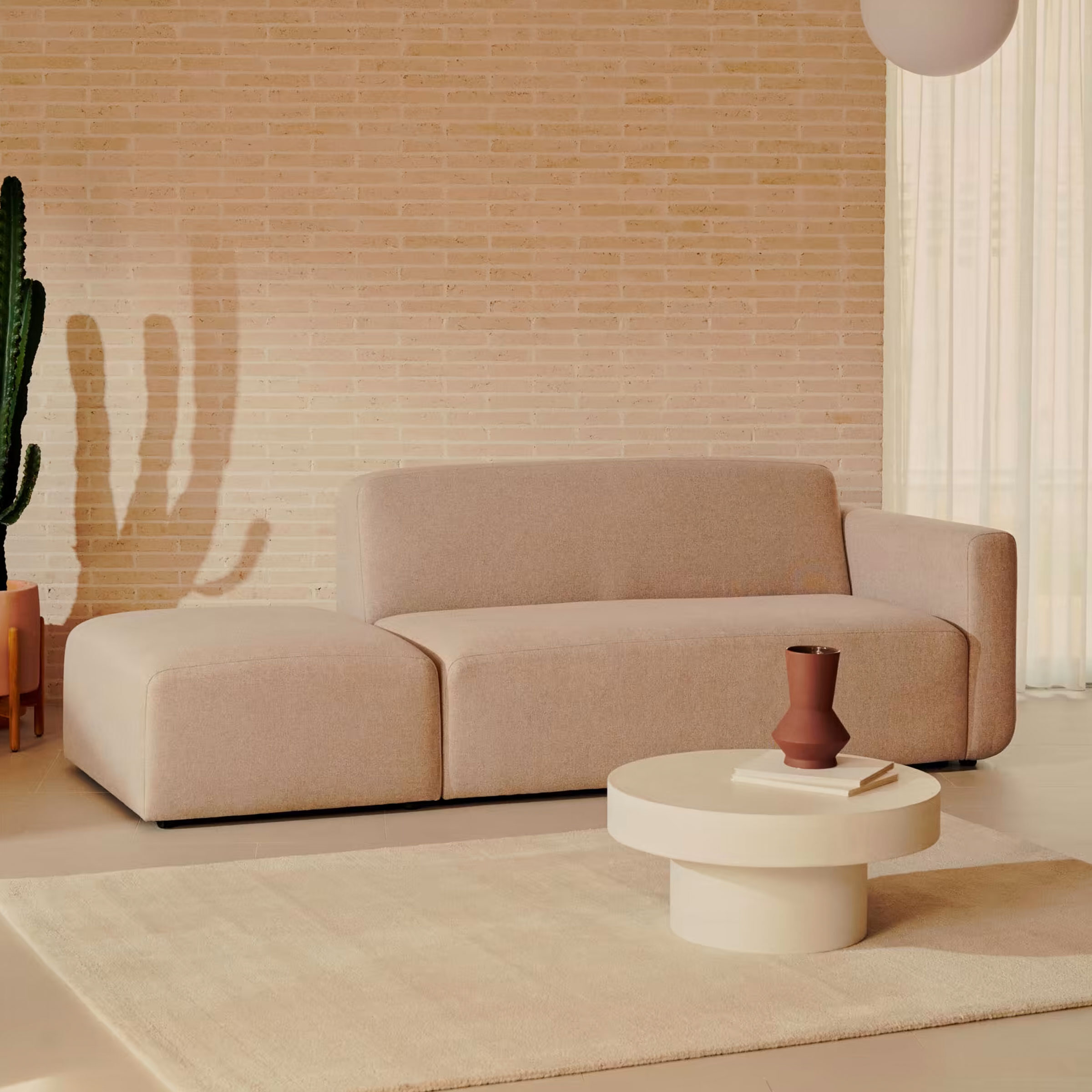 Kave Home 2-zits Bank 'Neom' Met eindpaneel