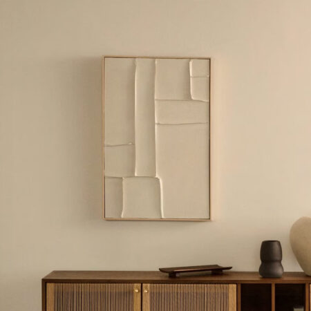 Kave Home Abstract Schilderij 'Klis' Met reliëf