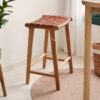 Kave Home Barkruk 'Calixta' kleur Bruin (zithoogte 67cm) | Kave Home