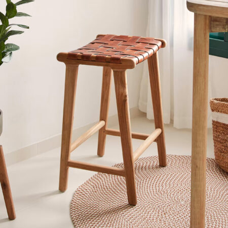 Kave Home Barkruk 'Calixta' kleur Bruin (zithoogte 67cm) | Kave Home