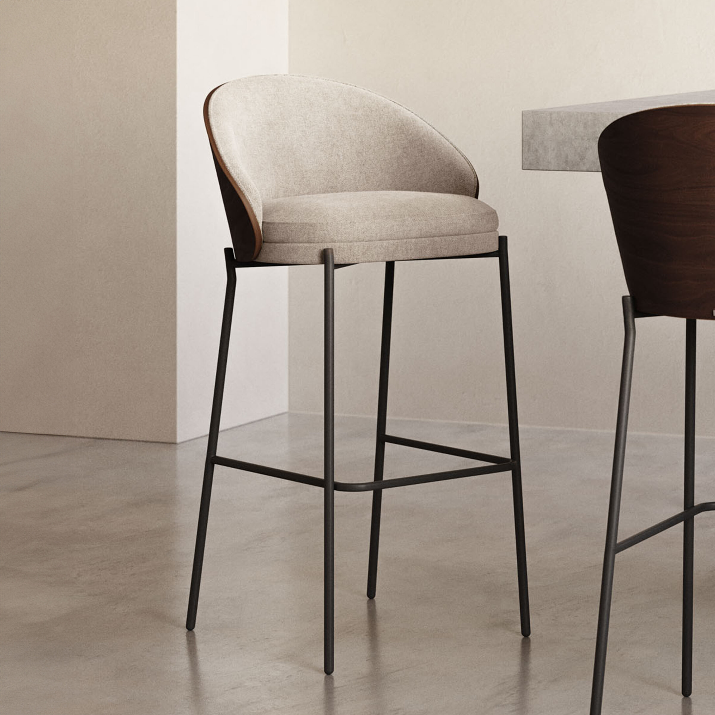 Kave Home Barkruk 'Eamy' Essenhout