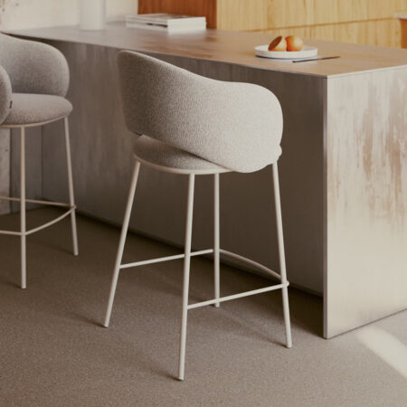 Kave Home Barkruk 'Maina' Chenille