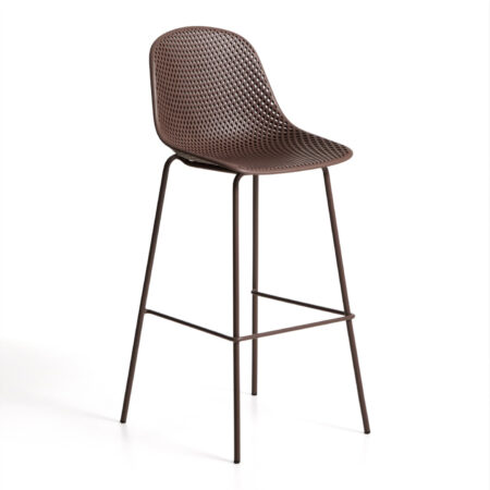 Kave Home Barkruk 'Quinby' kleur Bruin (zithoogte 75cm) | Kave Home