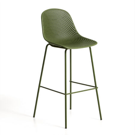Kave Home Barkruk 'Quinby' kleur Groen (zithoogte 75cm) | Kave Home