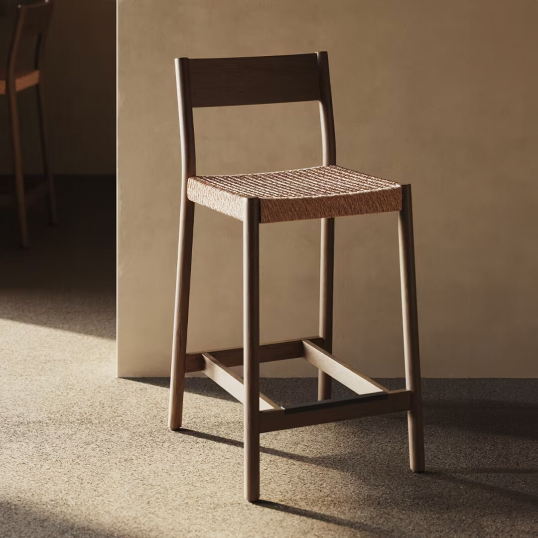 Kave Home Barkruk 'Yalia' Eikenhout