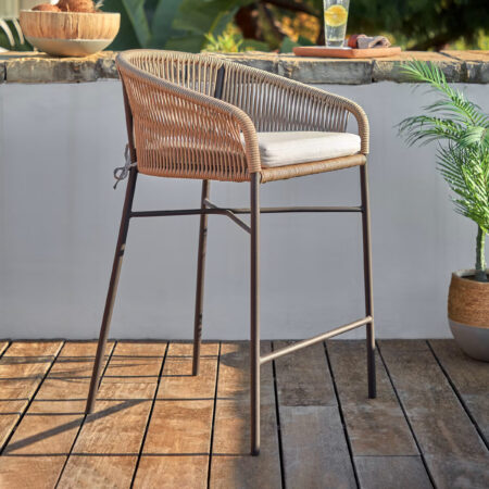 Kave Home Barkruk 'Yanet' kleur Beige (zithoogte 80cm) | Kave Home