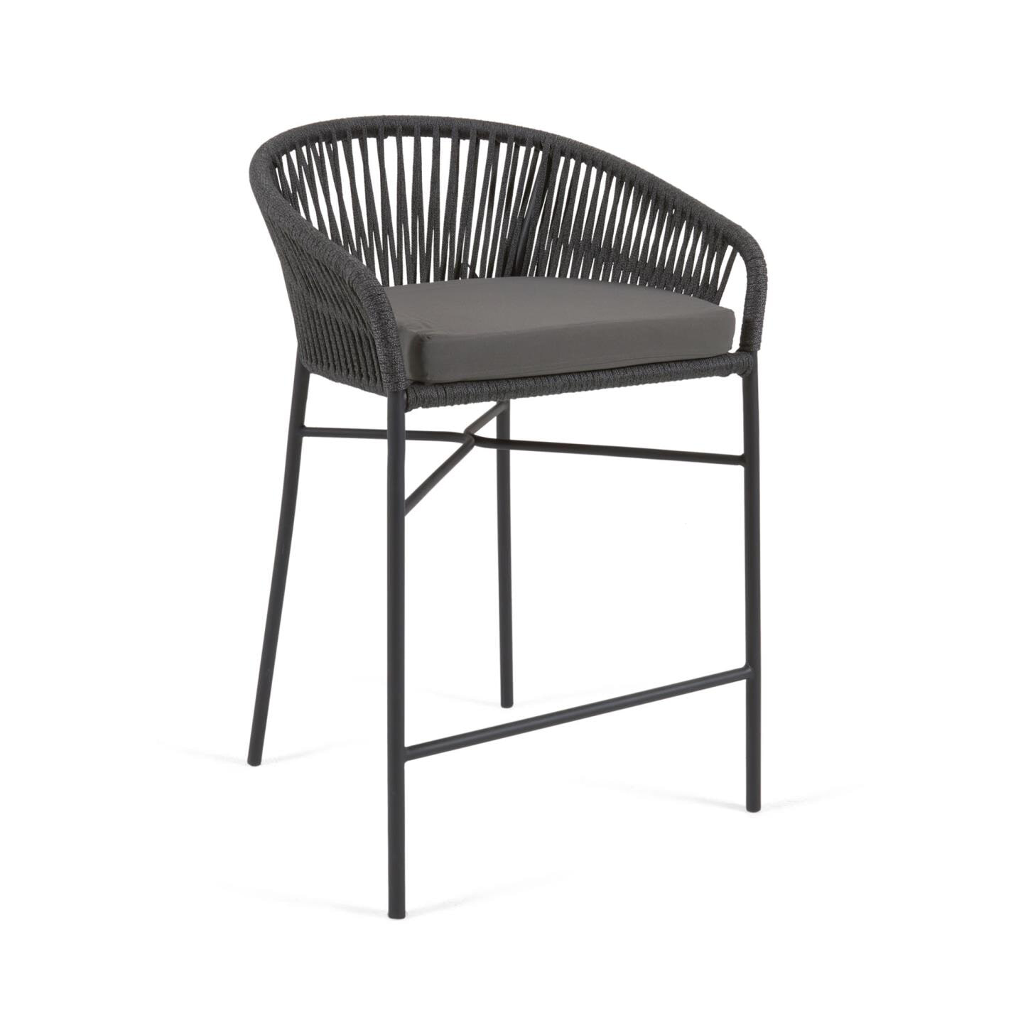Kave Home Barkruk 'Yanet' kleur Zwart (zithoogte 65cm) | Kave Home