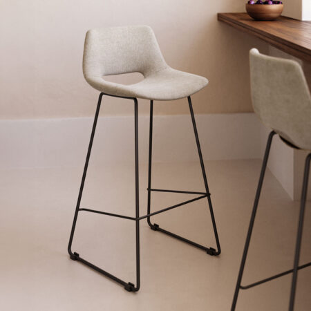 Kave Home Barkruk 'Zahara' kleur Beige (zithoogte 65cm) | Kave Home