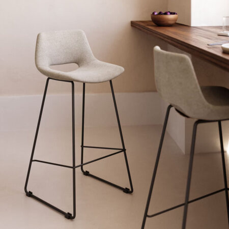 Kave Home Barkruk 'Zahara' kleur Beige (zithoogte 75cm) | Kave Home