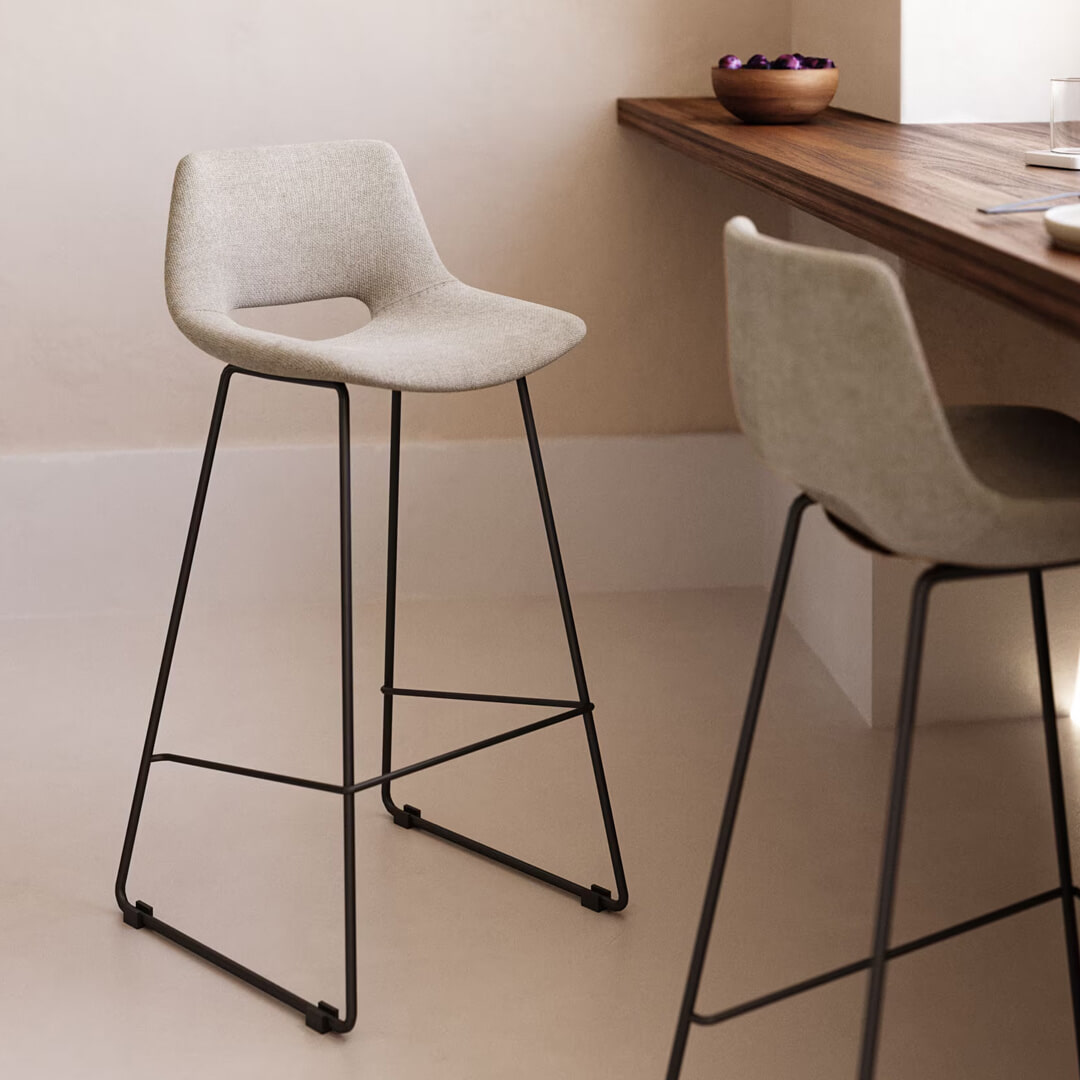 Kave Home Barkruk 'Zahara' kleur Beige (zithoogte 75cm) | Kave Home