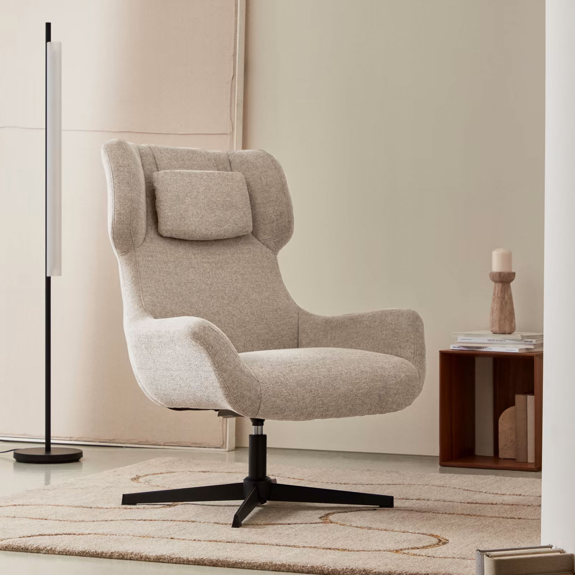 Kave Home Draaifauteuil 'Zalina' kleur Beige | Kave Home