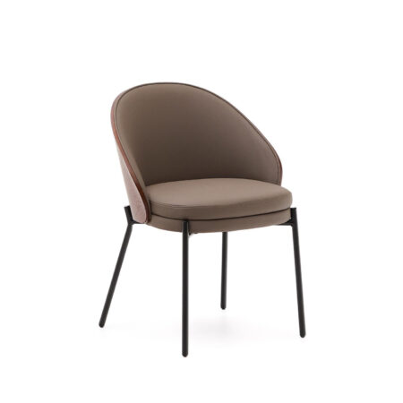 Kave Home Eetkamerstoel 'Eamy' Lederlook