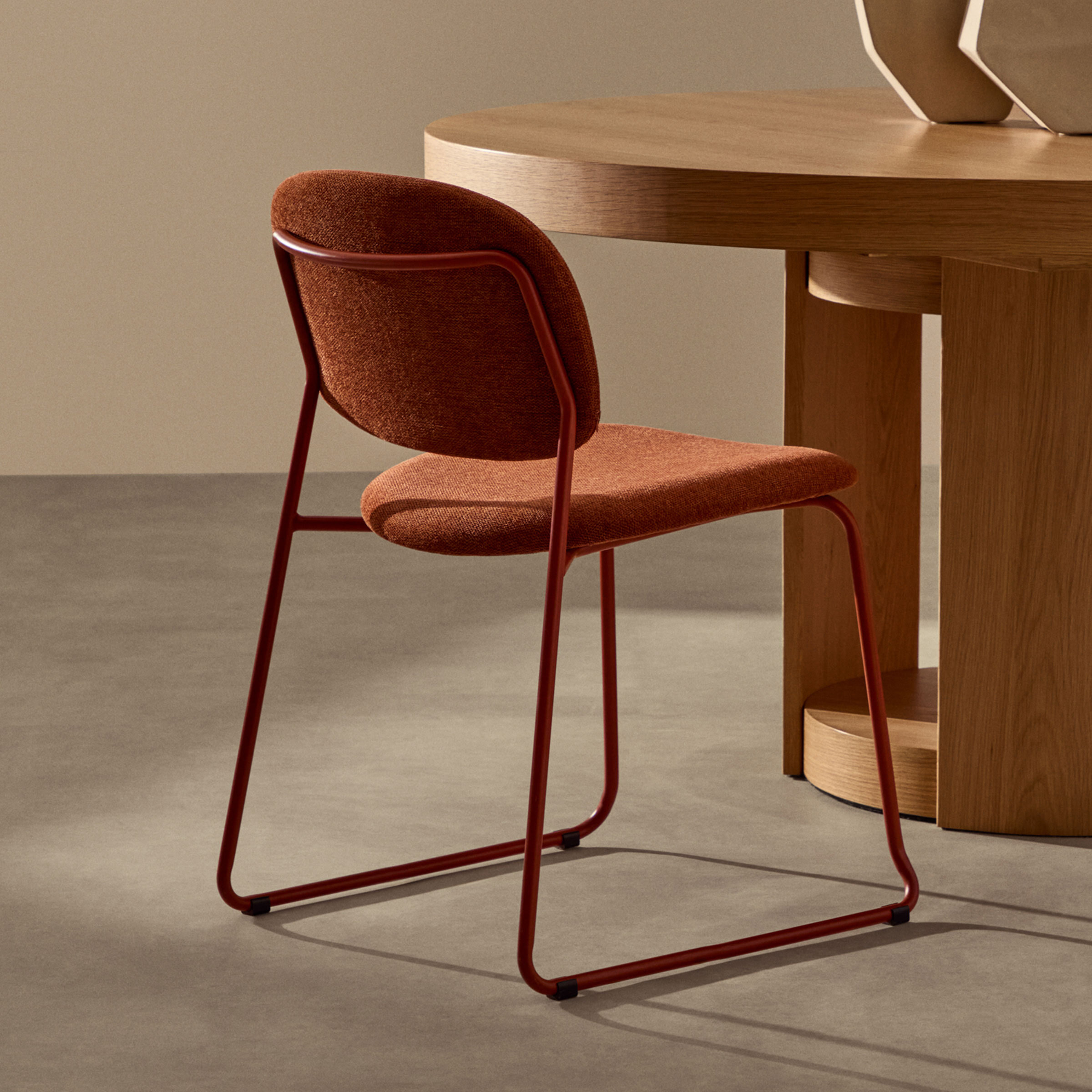Kave Home Eetkamerstoel 'Meli' Chenille