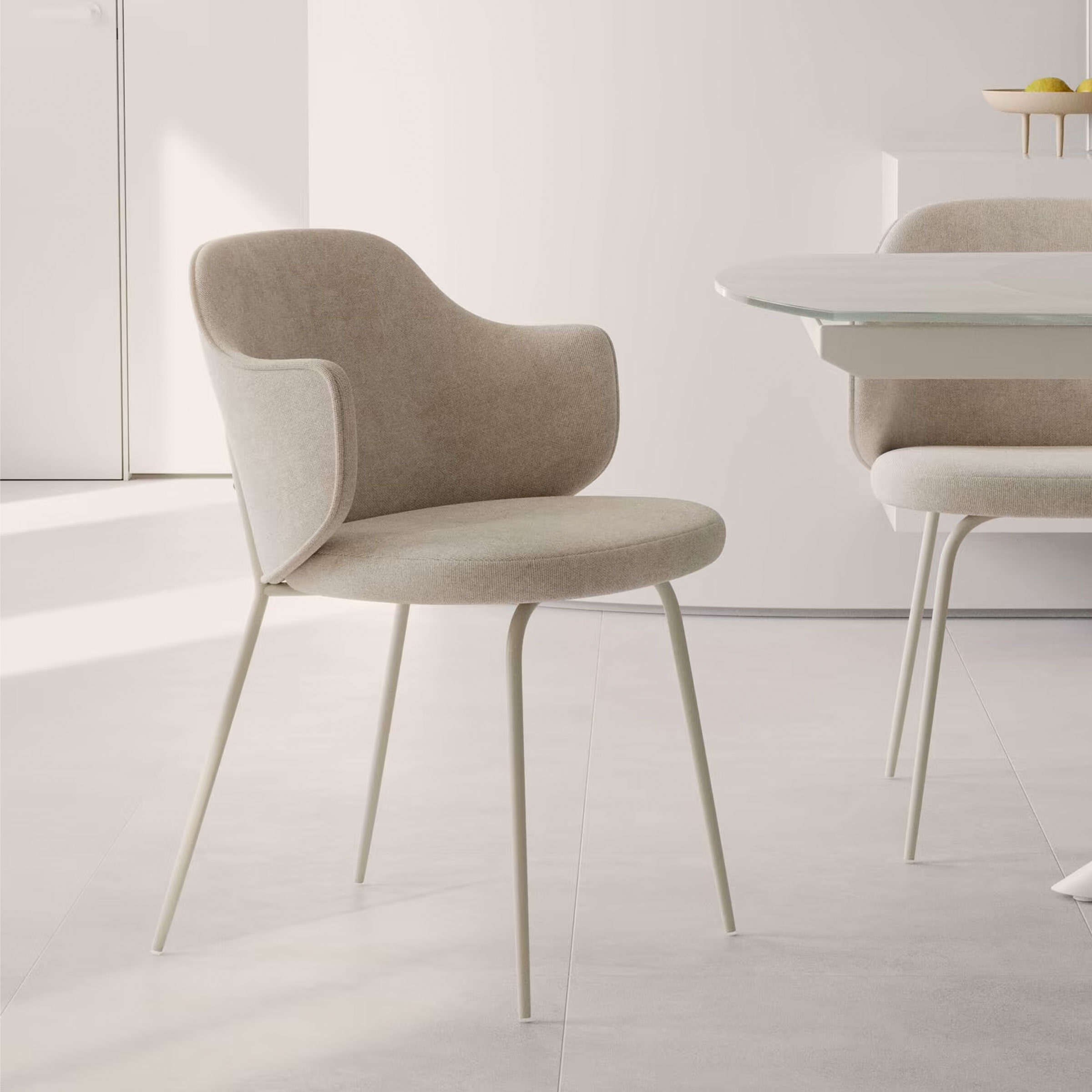 Kave Home Eetkamerstoel 'Yunia' kleur Beige | Kave Home