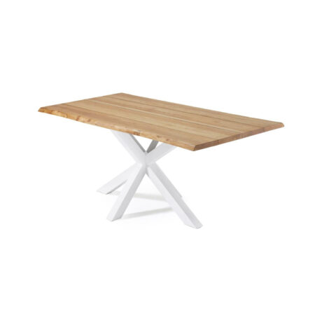 Kave Home Eettafel 'Argo' Wit/Eiken