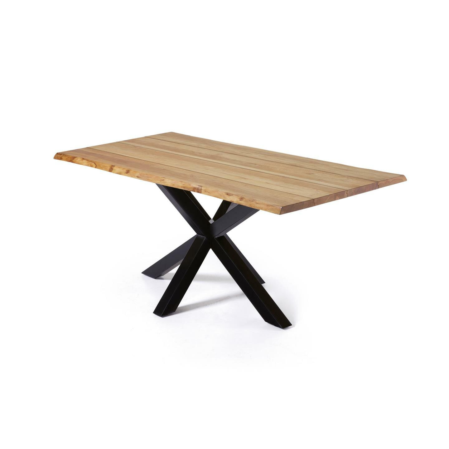 Kave Home Eettafel 'Argo' Zwart/Eiken