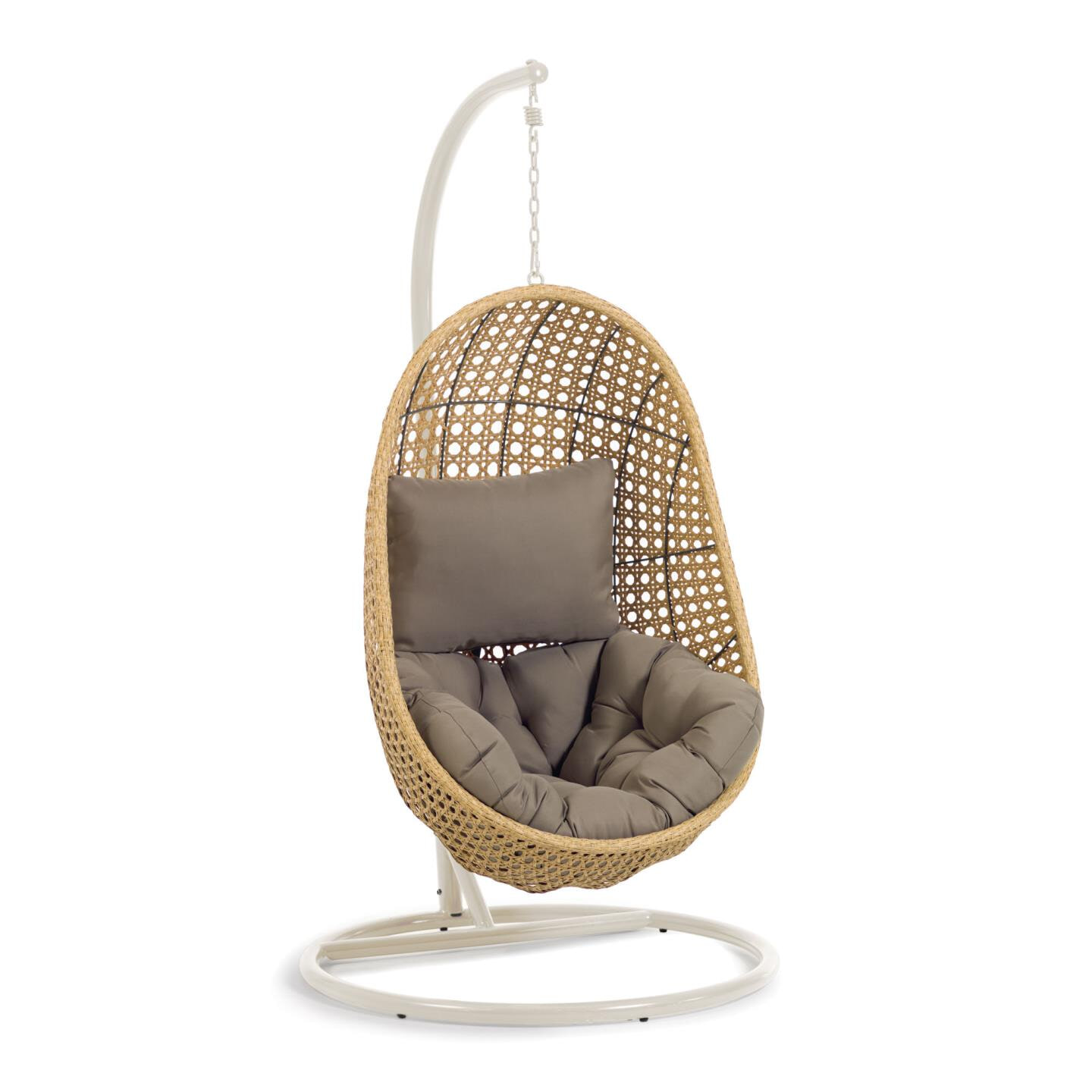Kave Home Hangstoel met standaard 'Cira' kleur Naturel/Beige | Kave Home