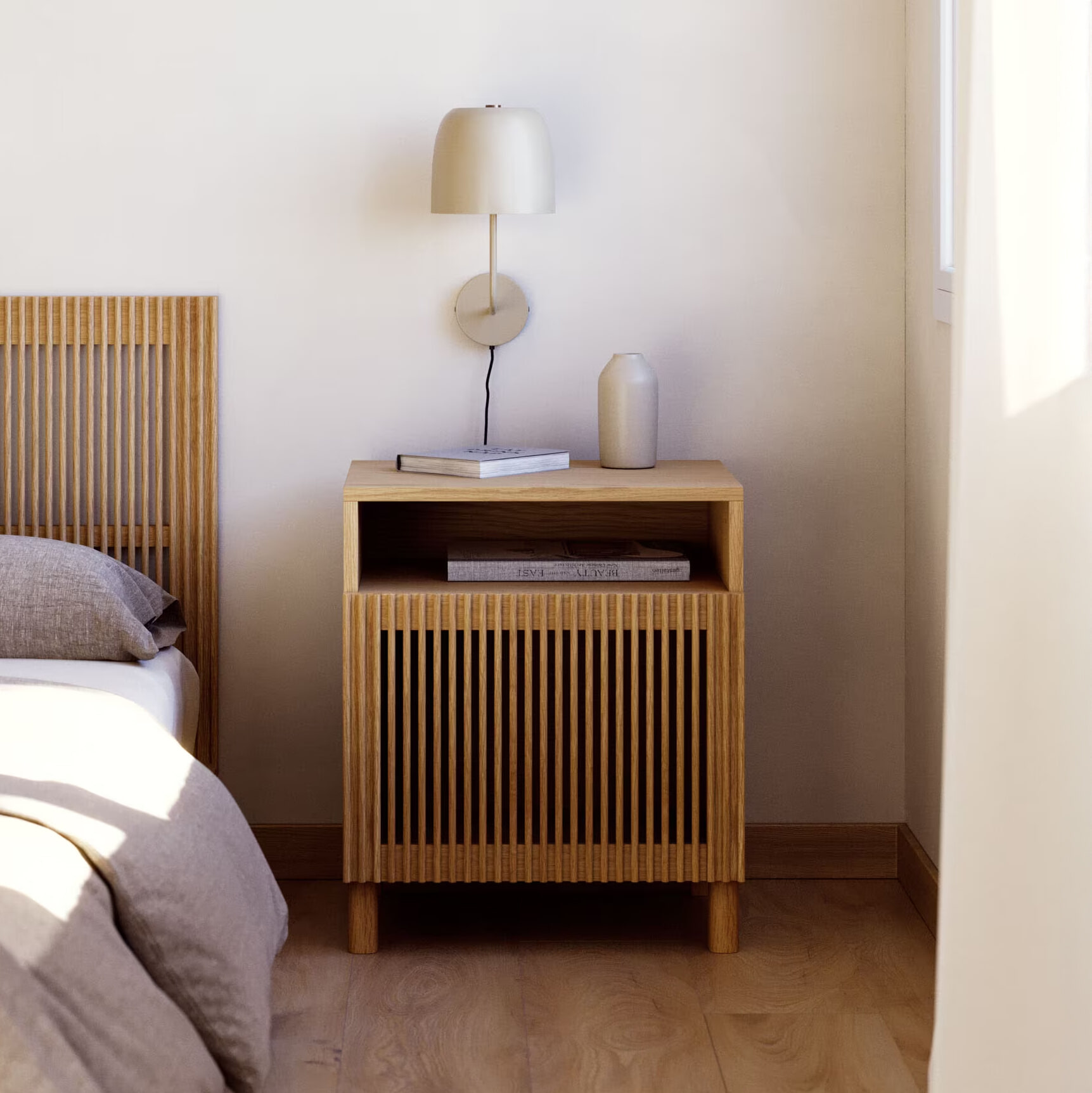 Kave Home Nachtkastje 'Beyla' Eikenhout