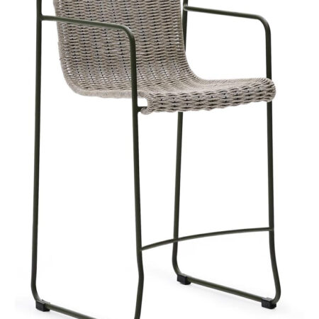 Kave Home Outdoor Barkruk 'Maurina' Touw en staal
