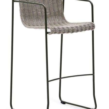 Kave Home Outdoor Barkruk 'Maurina' Touw en staal