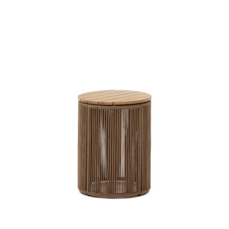 Kave Home Outdoor Bijzettafel 'Dandara' Acaciahout en touw