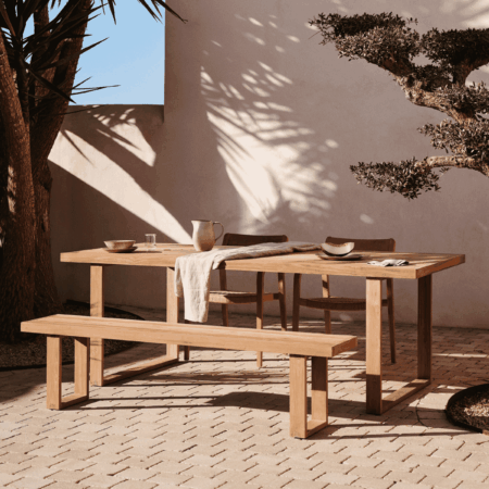 Kave Home Outdoor Eettafel 'Canadell' Teakhout