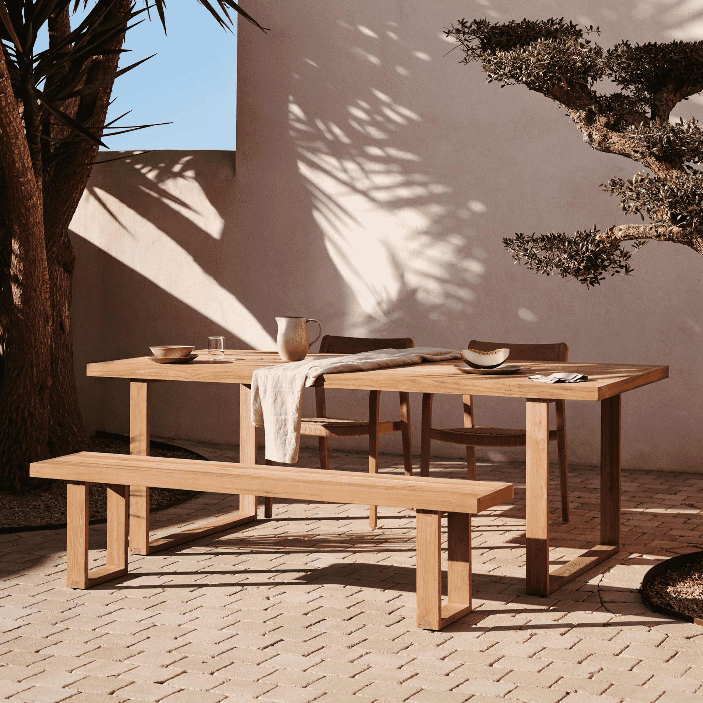 Kave Home Outdoor Eettafel 'Canadell' Teakhout