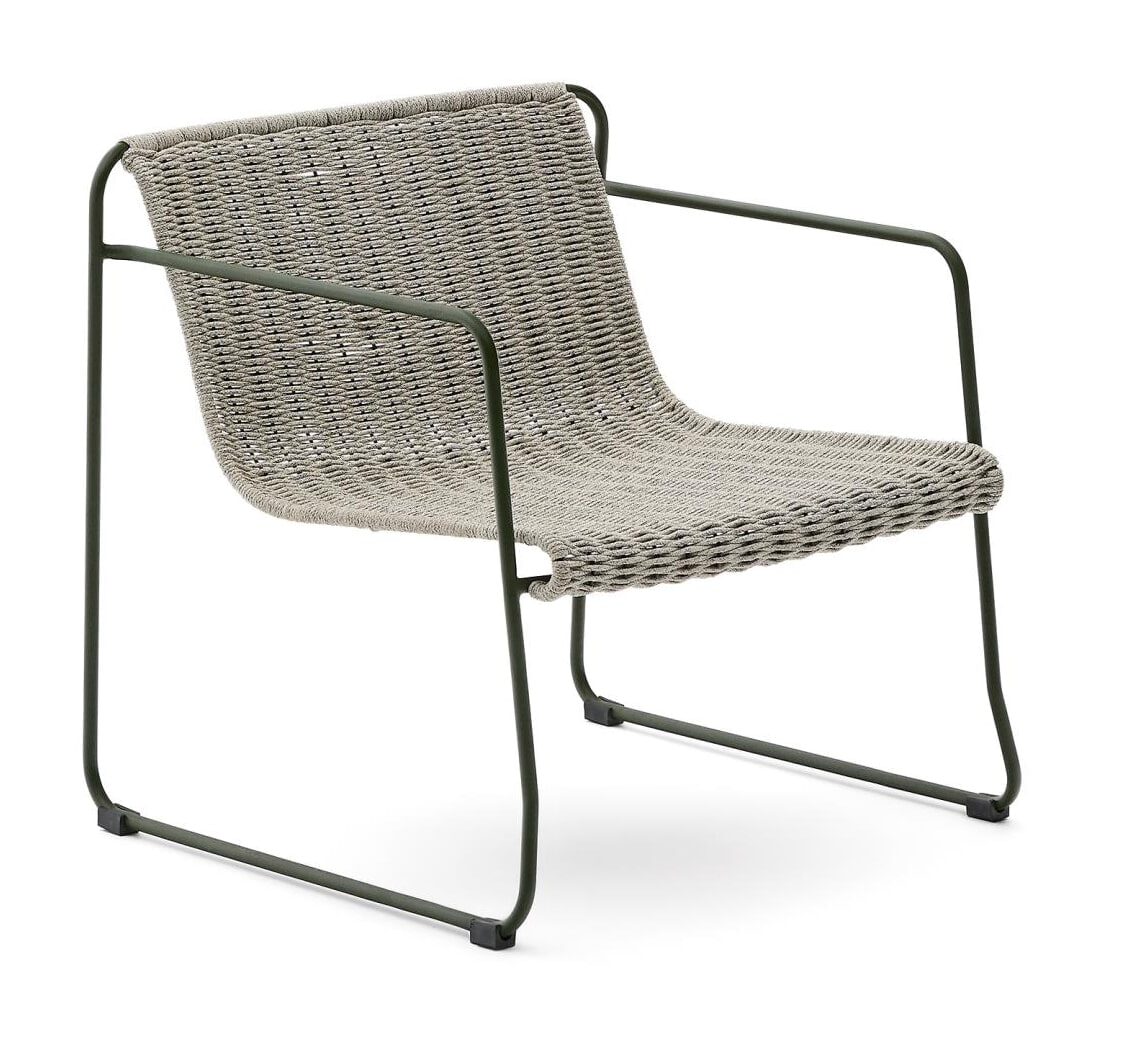 Kave Home Outdoor Fauteuil 'Maurina' Touw en staal