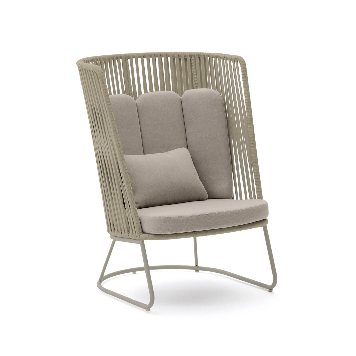 Kave Home Outdoor Fauteuil 'Saconca' Met hoge rug