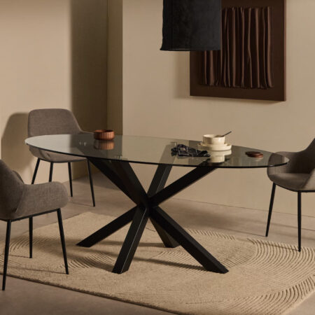 Kave Home Ovale Eettafel 'Argo' Glas