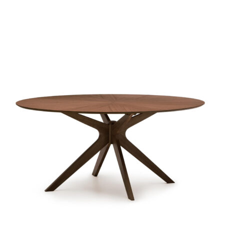 Kave Home Ovale Eettafel 'Naanim' Walnoot en rubberhout
