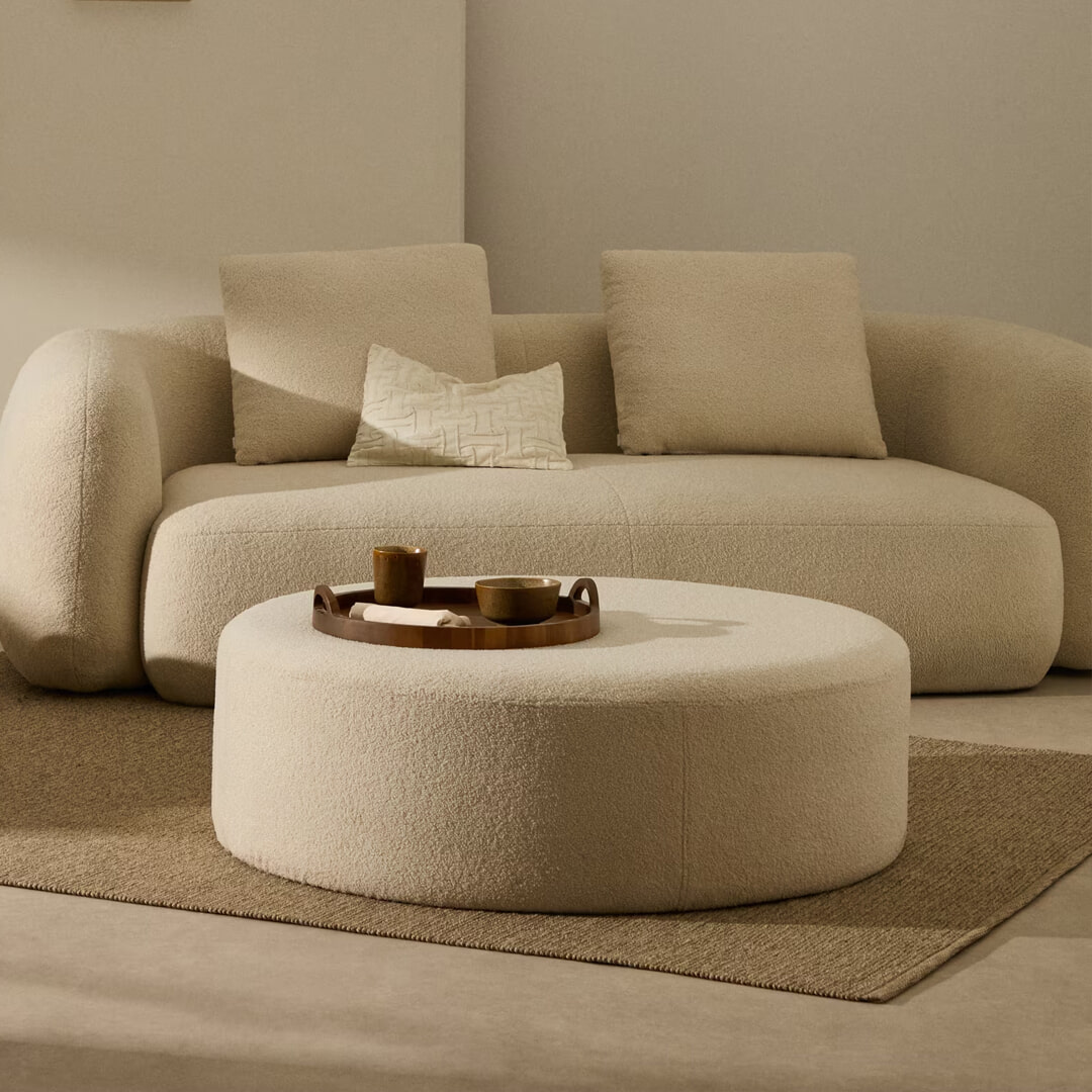 Kave Home Poef 'Kaeli' Bouclé