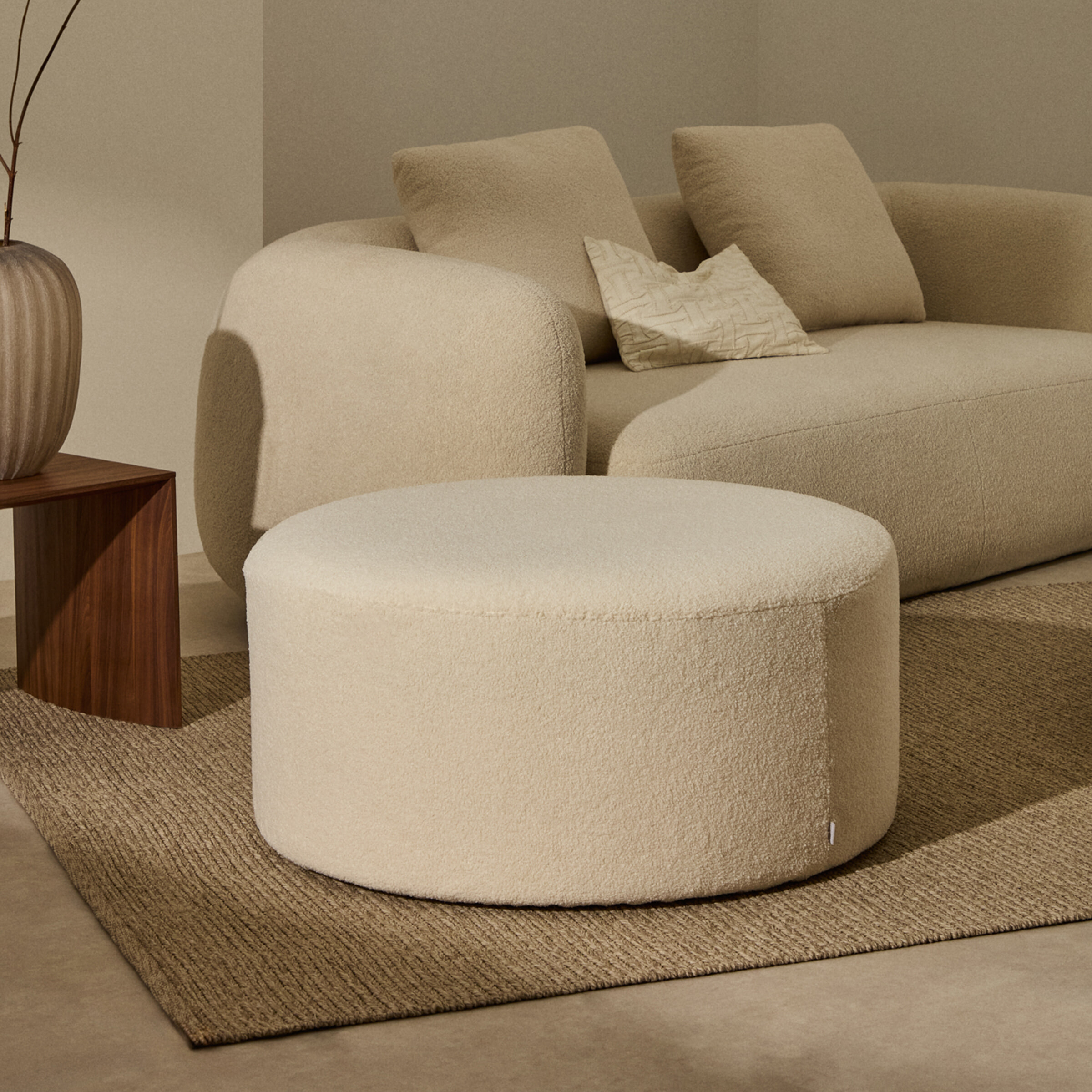 Kave Home Poef 'Kaeli' Bouclé