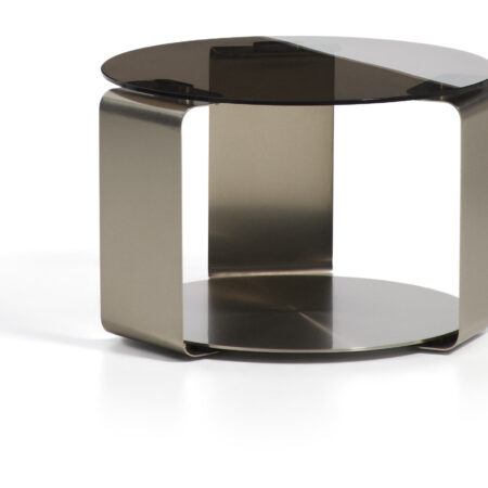 Kave Home Ronde Salontafel Dolven Glas en metaal