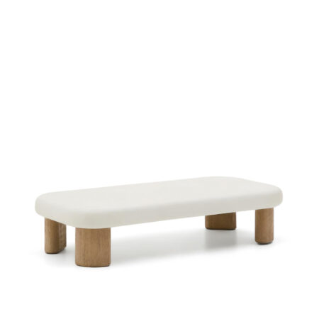 Kave Home Salontafel 'Labra' Cement en acaciahout