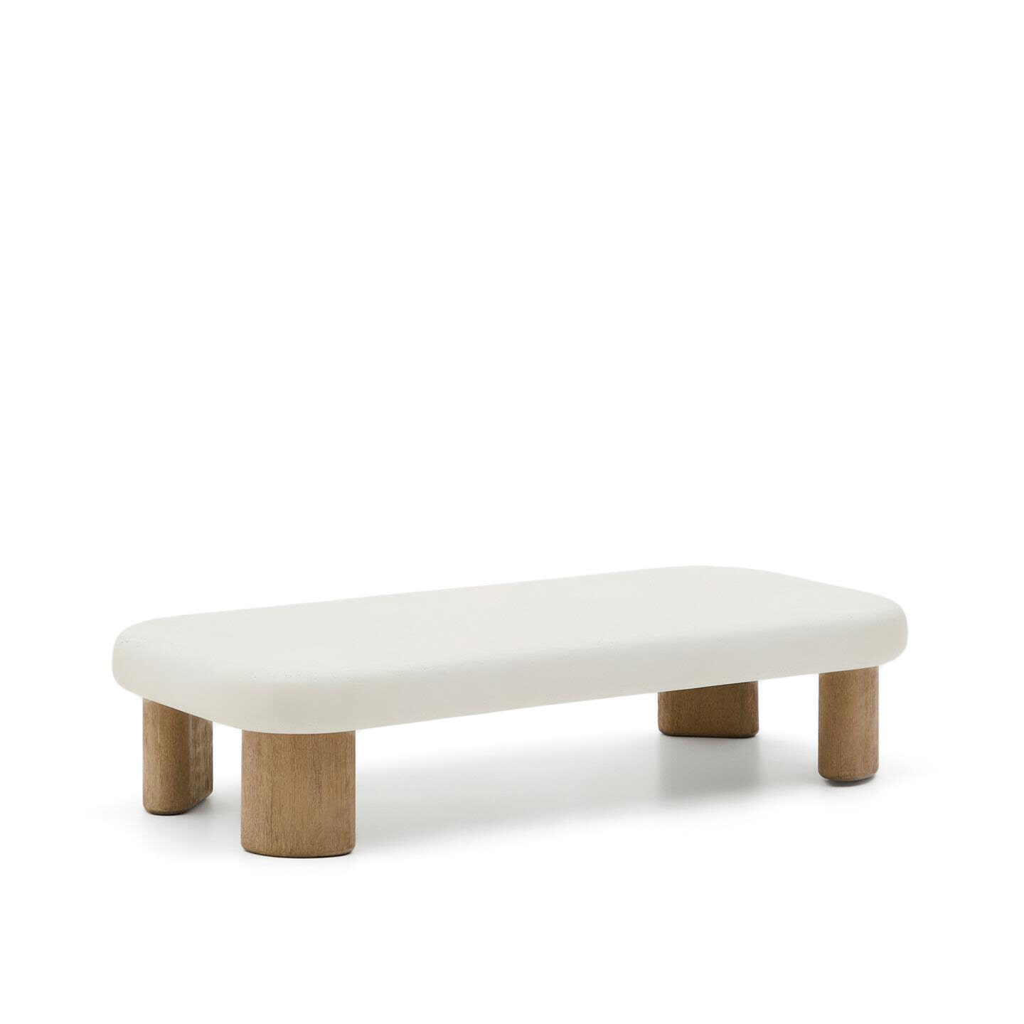 Kave Home Salontafel 'Labra' Cement en acaciahout