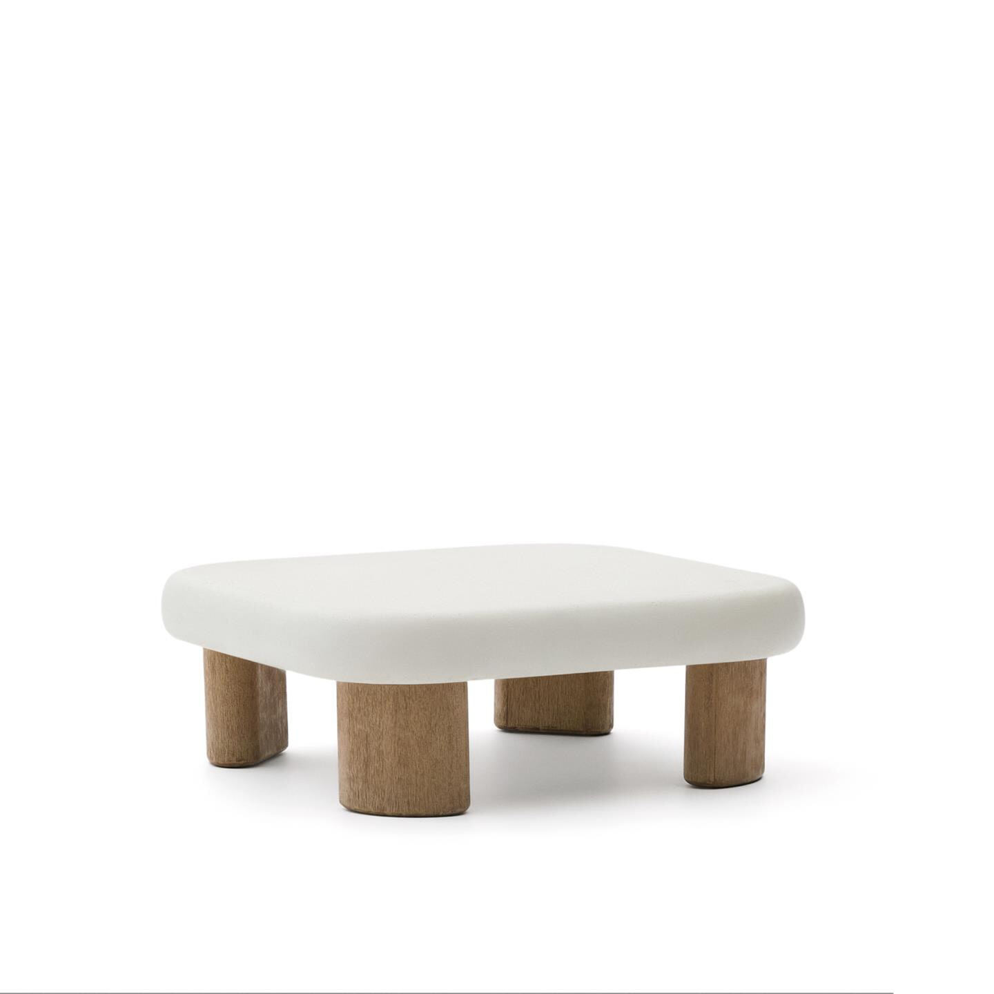 Kave Home Salontafel 'Labra' Cement en acaciahout