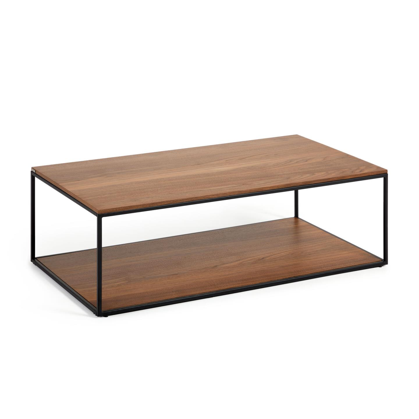 Kave Home Salontafel 'Yoana' Walnoot en metaal