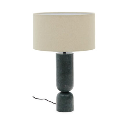 Kave Home Tafellamp 'Vex' Marmer en linnen
