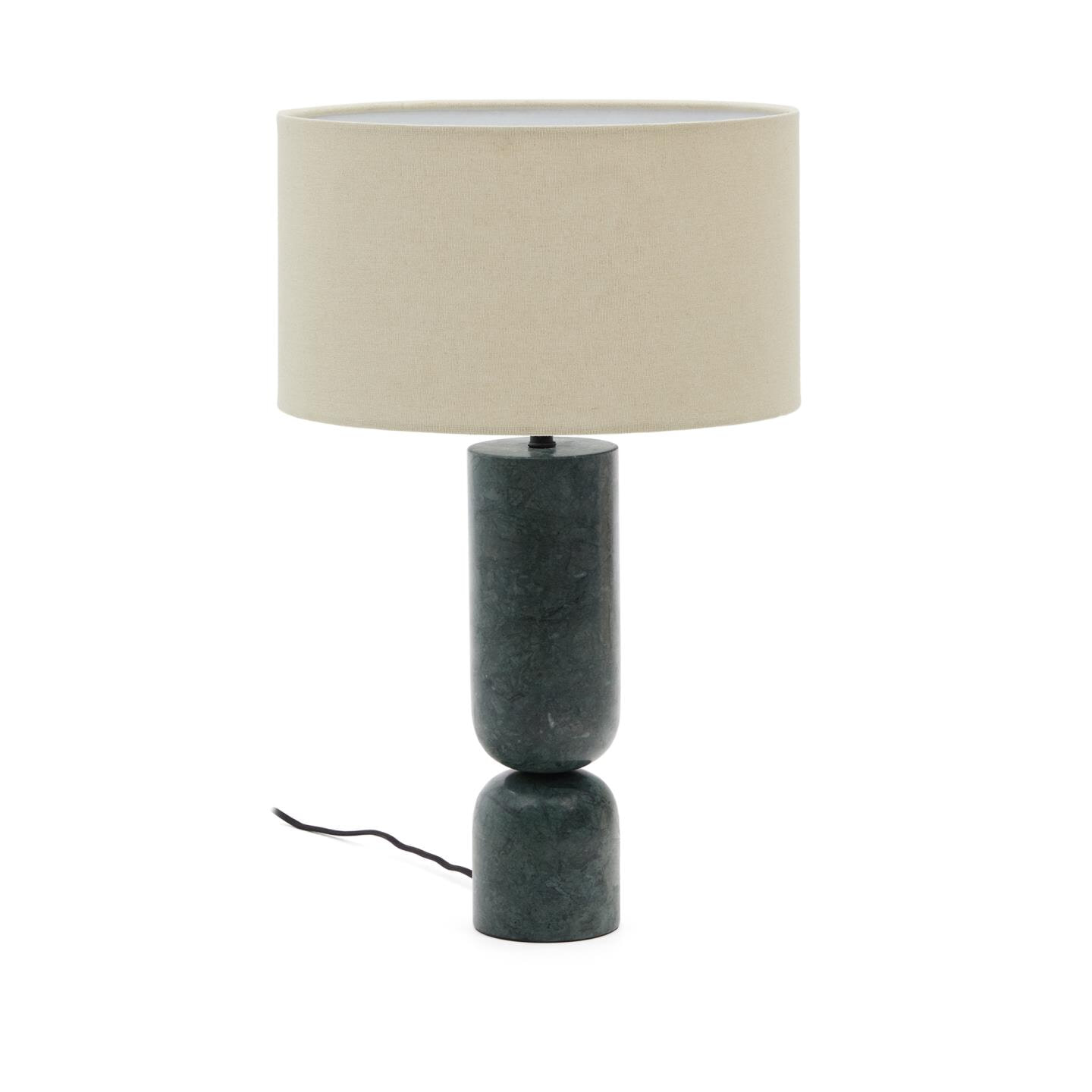 Kave Home Tafellamp 'Vex' Marmer en linnen