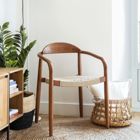 Kave Home Tuin / Eetkamerstoel 'Nina' kleur Beige walnoot | Kave Home