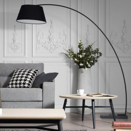 Kave Home Vloerlamp 'Juhe' kleur Zwart | Kave Home