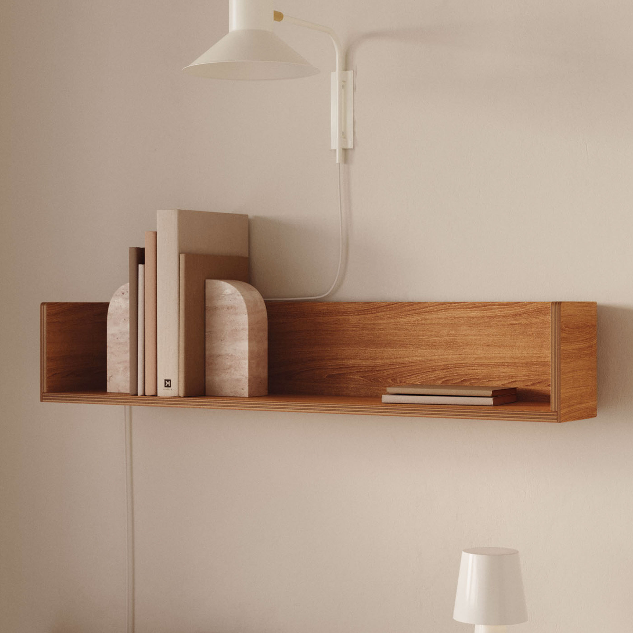 Kave Home Wandplank 'Octavia' Essenhout