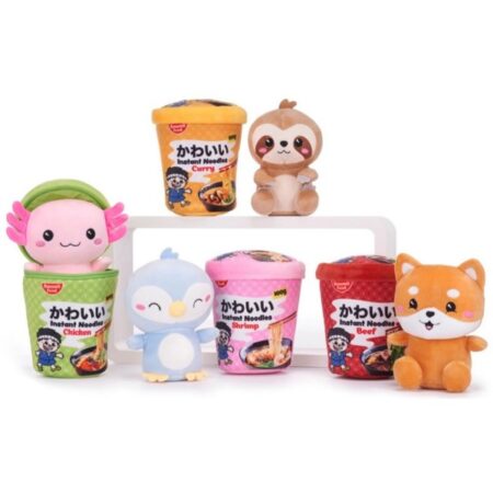 Kawaii Pluche Noodle Pot Met Dier |