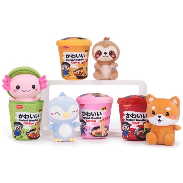 Kawaii Pluche Noodle Pot Met Dier |