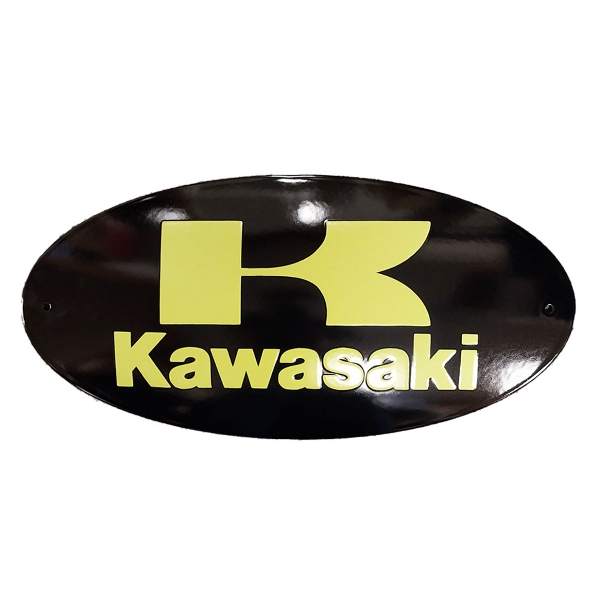 Kawasaki Logo Emaille Bord - 46 x 23cm | Kawasaki
