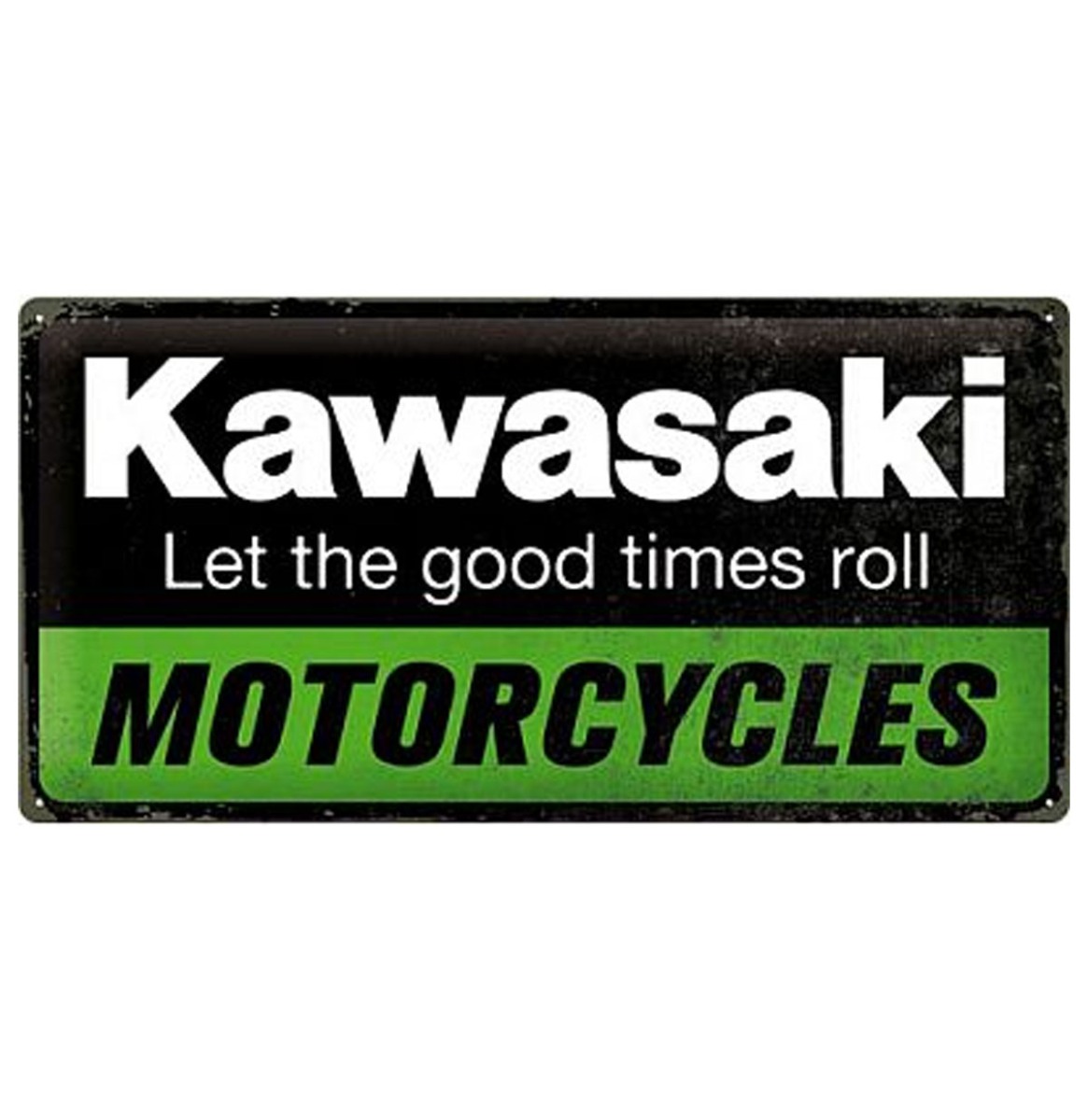 Kawasaki Motorcycles Metalen Bord 25 x 50 cm | Kawasaki