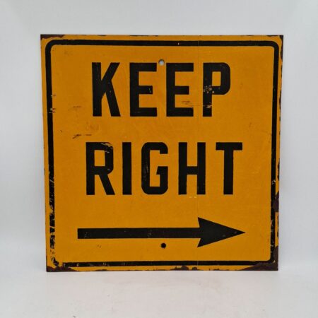 Keep Right Pijl Metalen Bord - Origineel | The Dutch Pickers